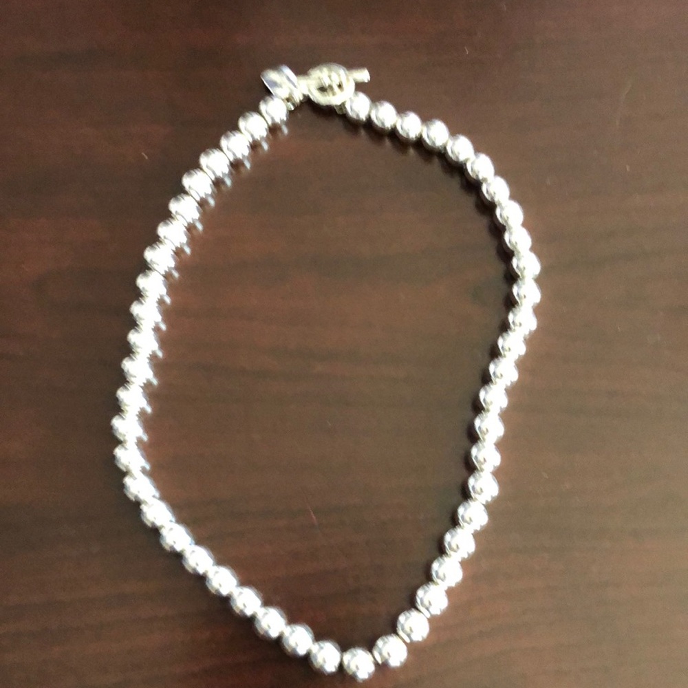Lauren Ralph Lauren Silver Toggle Short Pearls